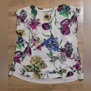 New York & Company Floral Top Xl